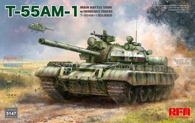 RFMRM5147 1:35 Rye Field Model T-55AM-1 Main Battle Tank with Workable Tracks