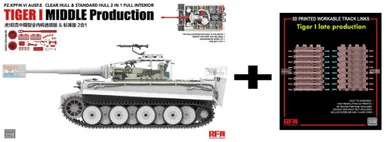 RFMRM5152C 1:35 Rye Field Model Sd.Kfz.181 Ausf.E Tiger I Mid + 3D Printed Workable Track Link Set