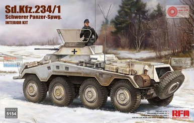 RFMRM5154 1:35 Rye Field Model Sd.Kfz.234/1 Schwerer Panzer-Spwg [Interior Kit]