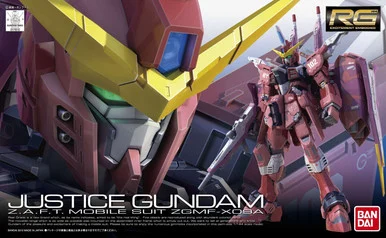 Bandai 5061615 #09 Justice Gundam Z.A.F.T. Mobile Suit ZGMF-X09A RG 1/144 Scale Model Kit