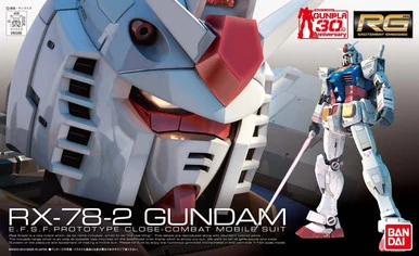 Bandai 5061594 #01 RX78-2 Gundam E.F.S.F. Prototype Close-Combat Mobile Suit RG 1/144 Scale Model Kit