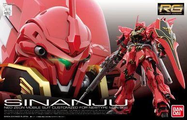 Bandai 5061619 #22 Sinanju Neo Zeon Mobile Suit Customized for Newtype MSN-06S RG 1/144 Scale Model Kit