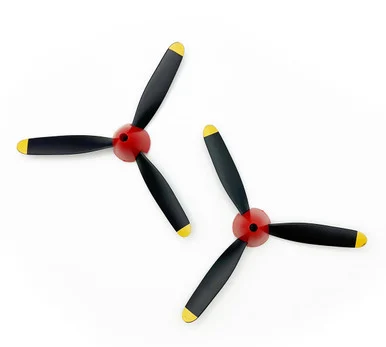 Rage RC RGRA1344 3 Blade Propeller & Spinner Set Micro Warbirds, 2 Pack