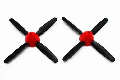 RAGE RC RGRA1625 4-Blade Prop & Spinner, Prop Saver Version for P-51D BL; 2 Pieces