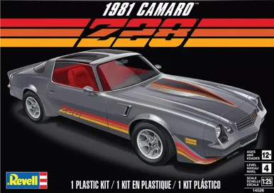 1/25 Revell 1981 Chevy Camaro Z28 Plastic Model Kit - Revell Carrera