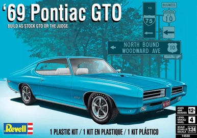 1/24 Revell 1969 Pontiac GTO "The Judge" 2N1 Plastic Model Kit - Revell Carrera