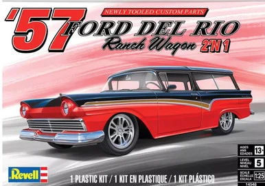 1/25 Revell 1957 Ford Del Rio Ranch Wagon 2n1 Plastic Model Kit - Revell Carrera