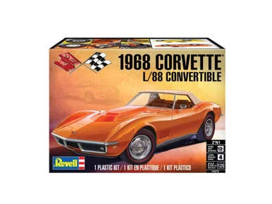 1/25 Carerra Revell ’68 Corvette L/88 Convertible 2’N1 Plastic Model Kit - Revell Carrera
