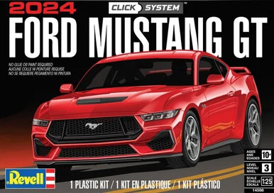 1/25 Revell 2024 Ford Mustang GT Click System Revell multi-colour assembly kit to put together