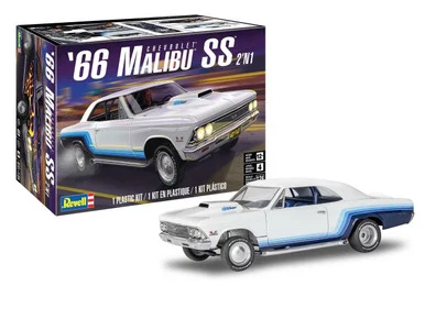 1/25 Revell 1966 Chevy Malibu SS 2in1 Plastic Model Kit - Revell Carrera