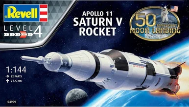 1/144 Revell Apollo Saturn V Plastic Model Kit - Revell Carrera