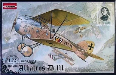 1/72 Roden Albatros D III Oeffag s253 Austro-Hungarian BiPlane Fighter