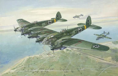 1/144 Roden WWII Heinkel He111Z1 Zwilling Aircraft Plastic Model Kit