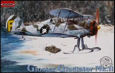 1/48 Roden Gloster Gladiator MkII BiPlane Fighter w/Skis