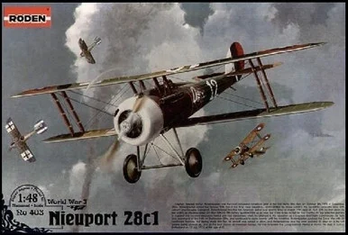 1/48 Roden Nieuport 28c1 WWI French BiPlane Fighter