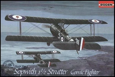 1/48 Roden Sopwith 1-1/2 Strutter Comic RFC BiPlane Night Fighter