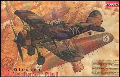 1/48 Roden Gloster Gladiator MkI RAF BiPlane Fighter
