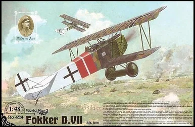 1/48 Roden Fokker D VII (Alb Late) WWI German BiPlane Fighter