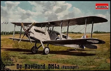 1/48 Roden DeHavilland DH4a British WWI Passenger Biplane
