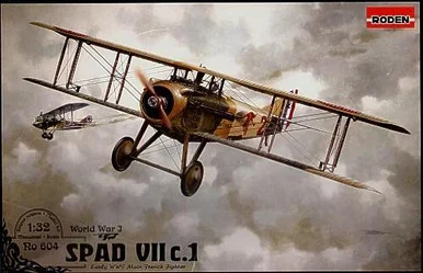 1/32 Roden Spad VII CI Early WWI Main French BiPlane Fighter
