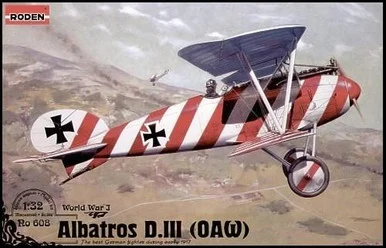 1/32 Roden Albatros D III OAW WWI German BiPlane Fighter