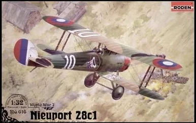 1/32 Roden Nieuport 28c1 WWI French BiPlane Fighter