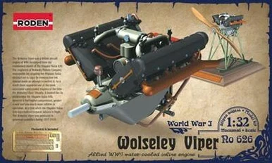 1/32 Roden Wolseley W4A Viper WWI V-Figurative Water-Cooled Aircraft Engine