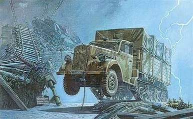 1/72 Roden Opel Blitz Maultier Semi-Truck