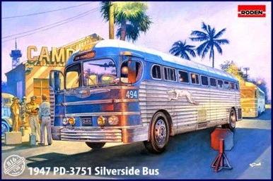 1/35 Roden 1947 GMC PD3751 Silverside Greyhound Bus