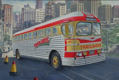 1/35 Roden GMC PD-3751 Silverside Trailways Bus