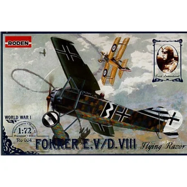 Roden 4 Fokker E.V/D.VIII WWI 1/72 Scale Model Kit