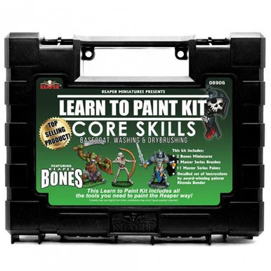 Reaper 08906 Learn To Paint Kit Core Skills - Base Coats Washing