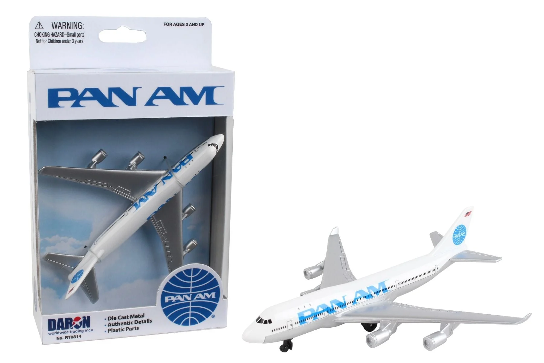 Boeing 747 Pan Am Airlines Diecast Aircraft Toy - Daron