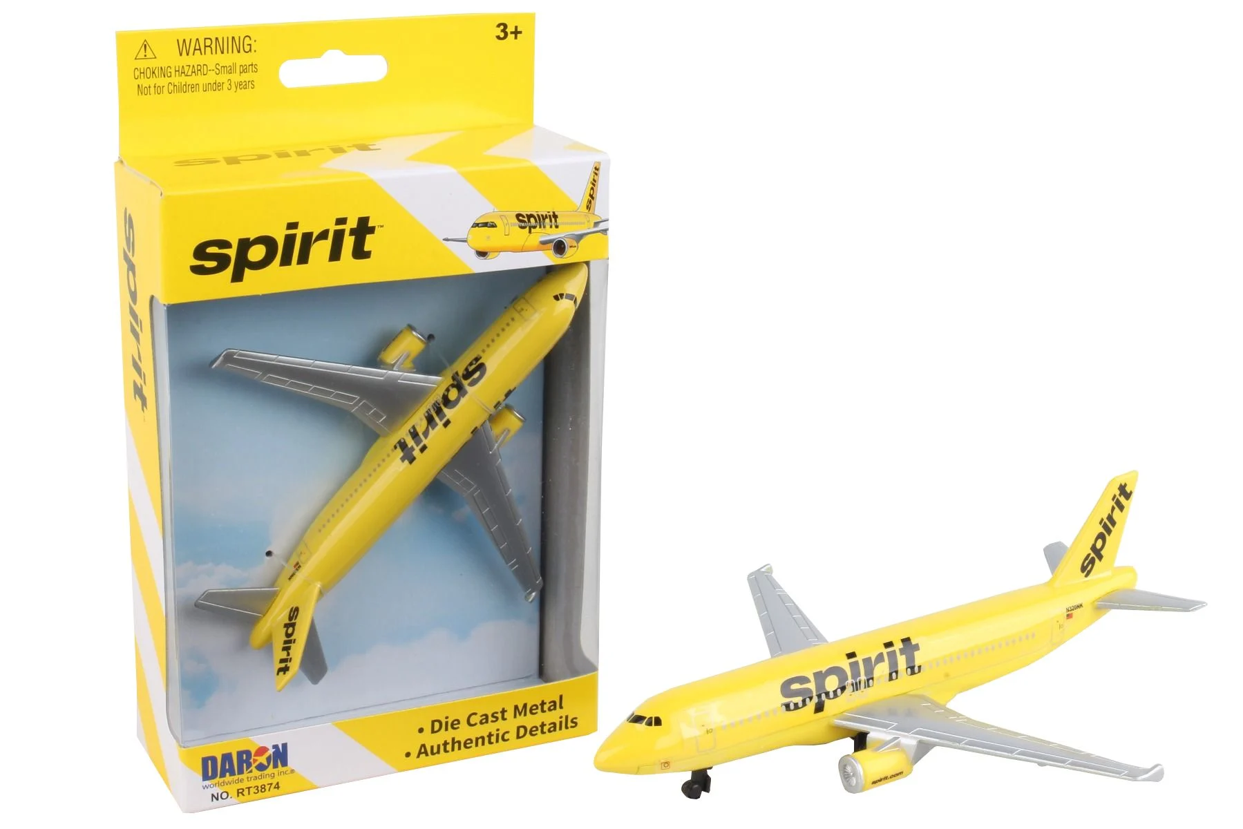 Spirit Airlines Diecast Aircraft Toy - Daron