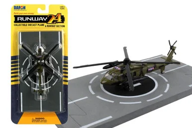 Daron Runway 24 #60 UH60 Black Hawk US Army Collectible Die-Cast Helicopter