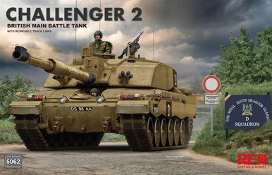 1/35 Ryefield Model British MBT Challenger 2 w/working tracks