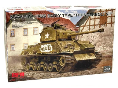 1/35 Ryefield M4A3 76W HVSS Sherman Thunderbolt VII Plastic Model Kit