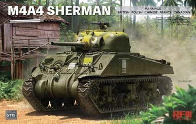 1/35 Ryefiel M4A4 Sherman Plastic Model Kit - Ryefield