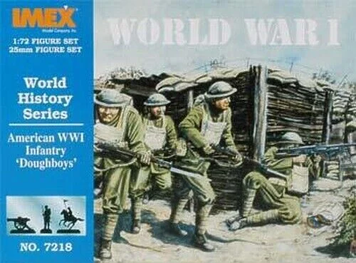 World War I American Infantry “Doughboys”, 1/72 Scale Plastic Figures - IMEX