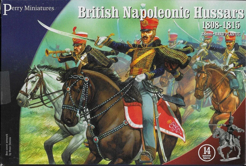 Napoleonic British Hussars, 28 mm Scale Model Plastic Figures - Perry Miniatures
