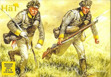 HaT Industrie 8052 Prussian Reserve Infantry 1/72 Scale Model Kit - Hat Industries
