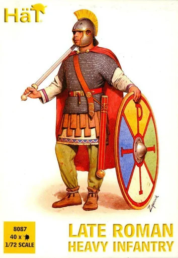 HaT Industrie 8087 Late Roman Heavy Infantry 1/72 Scale Model Kit - Hat Industries
