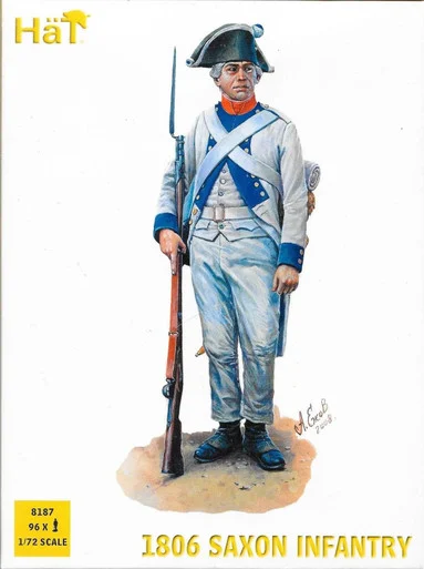 HaT Industrie 8187 1806 Saxon Infantry 1/72 Scale Model Kit - Hat Industries
