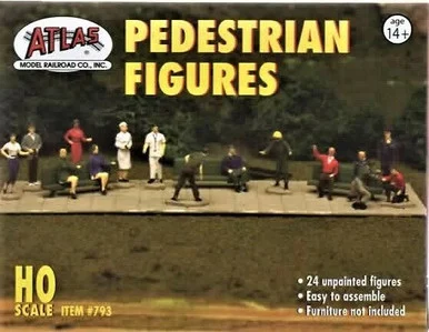 Atlas Model Railroad 793 HO Undecorated Figure Set