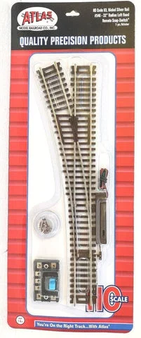 Atlas Model Railroad 546 HO Code 83 22" Radius Remote Switch Left