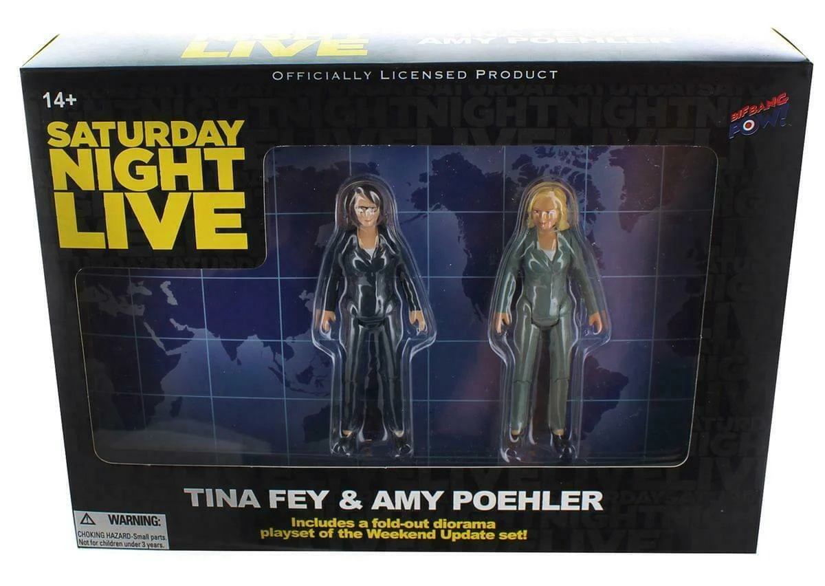Saturday Night Live Weekend Update Tina Fey & Amy Poehler Action Figures - Bif Bang Pow!