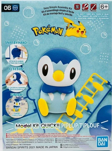 Bandai 2561634 #06 Pokemon Piplup / Tiplouf Model Kit Quick!