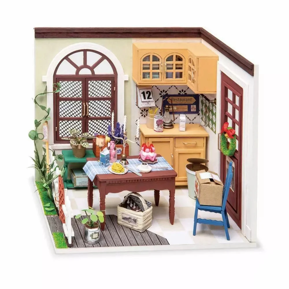 Rolife Mrs. Charlie’s Dining Room 1/24 Scale Miniature Model Kit - Robotime