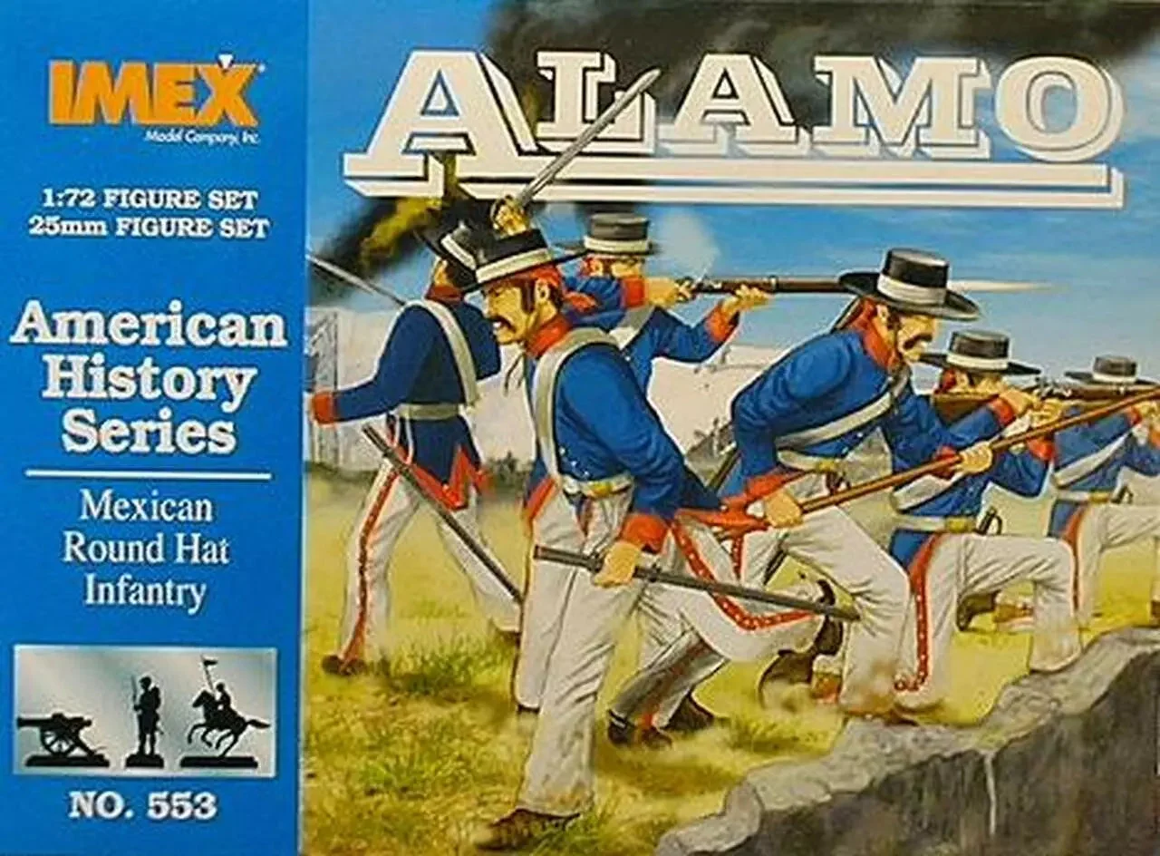 Mexican Round Hat Infantry, 1/72 Scale Plastic Figures - IMEX