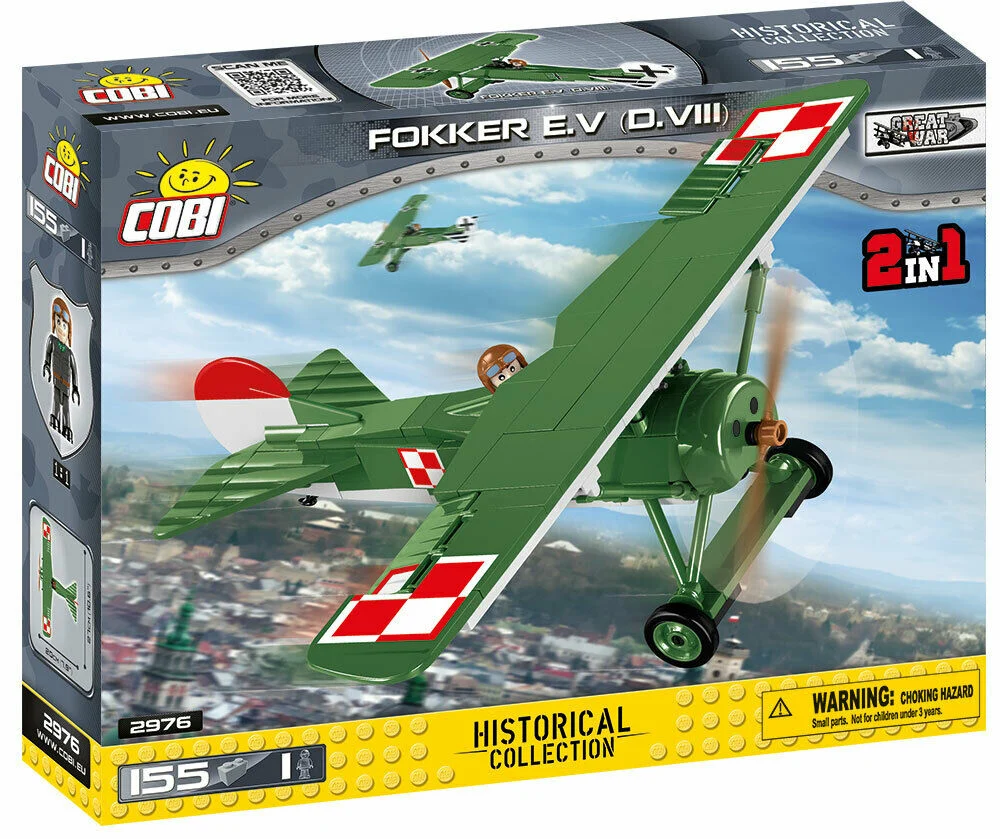 Fokker E.V (D. VIII), 155 Piece Block Kit - Cobi